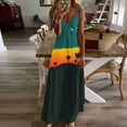 thumbnail image 2 of Summer Saving Wycnly Summer Dresses for Women Beach Hawaiian Style Loose Swing Spaghetti Strap Maxi Dresses 2024 Short Sleeve V-Neck Sunset Print Long Formal Dress Green XXL, 2 of 5