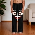 thumbnail image 5 of Kids Girls Boys Joggers Happy Smile Face Graphic Breathable Cotton Sweatpants Elastic Waist Bottoms for Park, 4-13Y, 5 of 9