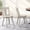 White, variant on Duhome Antique White Wooden Tulip Chairs - Set of 2, Rustic Style for Dining or Kitchen