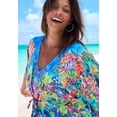 thumbnail image 2 of Swim 365 Women's Plus Size Ruched Caftan Cover Up, 2 of 6