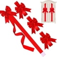 thumbnail image 1 of Transemion Armoires en Polyester avec Nœuds de Noël Durables et Résistants à l'Usure pour Cuisine Rouge 4 Pcs, 1 of 6