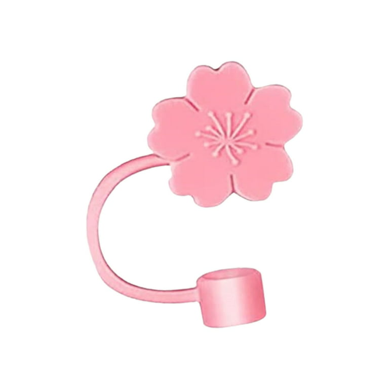 8 Pcs Silicone 4 Pieces Drink Straw Covers Cap For Tumblers Tips Reusable  Drinking Flower Drinking