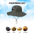 thumbnail image 3 of Sombrero Boonie de ala ancha para pesca senderismo entrenamiento gorra de pescador Unisex deportes al aire libre Protector solar gorra de cubo de Panamá JShteea El nuevo, 3 of 7
