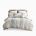 thumbnail image 4 of Premium King Bedding Sets 100% Cotton Duvet Cover with Chenille Tufts Modern Geometric Design for Bedroom Decor, 4 of 10