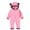 Pink, variant on Diufon Infant Baby Boy Girl Fleece Romper Long Sleeve Hoodie Thickened Warm Zipper Up Footie Snowsuit
