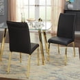 thumbnail image 4 of TMS Montrose Indoor Dining Chair, Set of 2, Gold/Black Faux Leather, 4 of 6