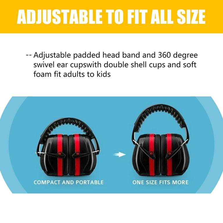 Toorise Protective Earmuffs NRR 29 dB, Adjustable, Ideal for