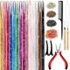 thumbnail image 1 of Hair Tinsel Kit (48 Inch,14 Colors, 3500 strands), Tinsel Hair Extensions with Tools, Heat Resistant Fairy Hair Tinsel Kit for Women Hair Accessories, 1 of 5