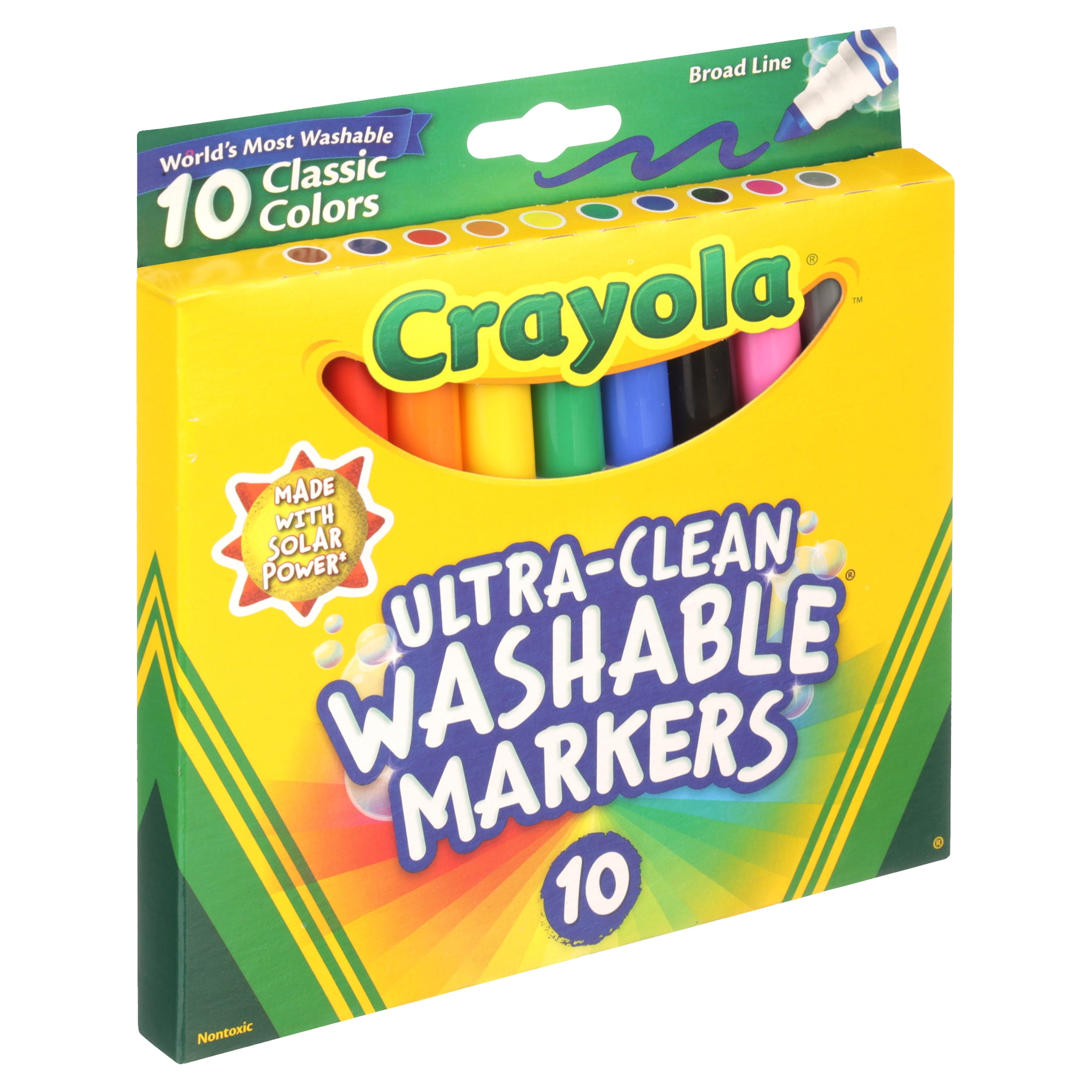  Crayola Ultra Clean Washable Markers (12 Boxes), Bulk Markers  for Kids, 10 Broad Line Markers, Arts & Crafts Supplies, 4+ : Arts, Crafts  & Sewing