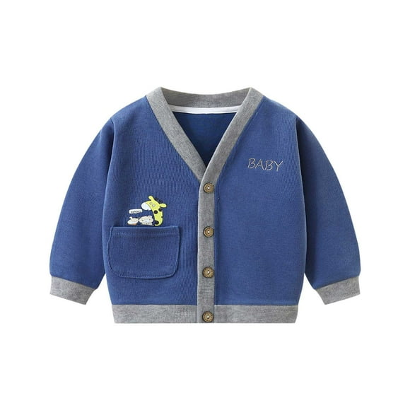 LOVZFMLL Sweaters for Boys, V-Neck Ribbed Cardigan Colorblock, Casual Cozy Front Pocket Button Outerwear Fall Clothes Warm Winter Tops Kid Boys Clothes for 8-9 Years