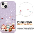 thumbnail image 2 of Christmas Purple Print Phone Case for iPhone 14 Plus 6.7", with Aesthetics Pattern Design Soft TPU Silicone Xmas Cases, Shockproof Bumper Protector Camera Girls Women Cover, Bear, 2 of 6