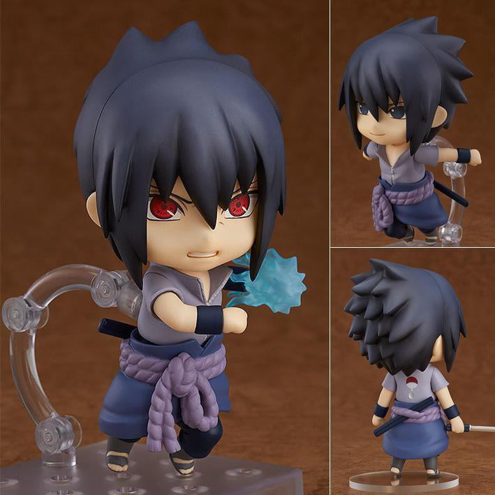 3 Pcs/Set Nendoroid Naruto Shippuden Sasuke Uchiha PVC Action Figure Model Toy 