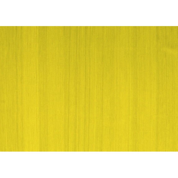 Ahgly Company Machine Washable Indoor Rectangle Abstract Yellow Contemporary Area Rugs, 3' x 5'