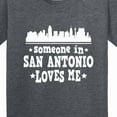 thumbnail image 4 of Inktastic Someone in San Antonio Loves Me Texas Youth T-Shirt, 4 of 5