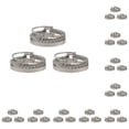 thumbnail image 3 of Qarigey De Metal Clásico S Ocasión De Moda Elegante Para Accesorios De Hombre Estilo Funky Para Cualquier Plata Plata 10Conjunto, 3 of 6