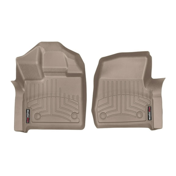 WeatherTech Custom Fit FloorLiners compatible with 2021-2025 Ford F-150 - 1st Row (Driver & Passenger), Tan
