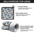 thumbnail image 7 of Cute Dachshund and Dog Footprint Kitchen Oven Mitt and Pot Holder Sets 2 Pcs for Baking, Cooking and Grilling, Heat Resistant Up To 392 °F, 7 of 7