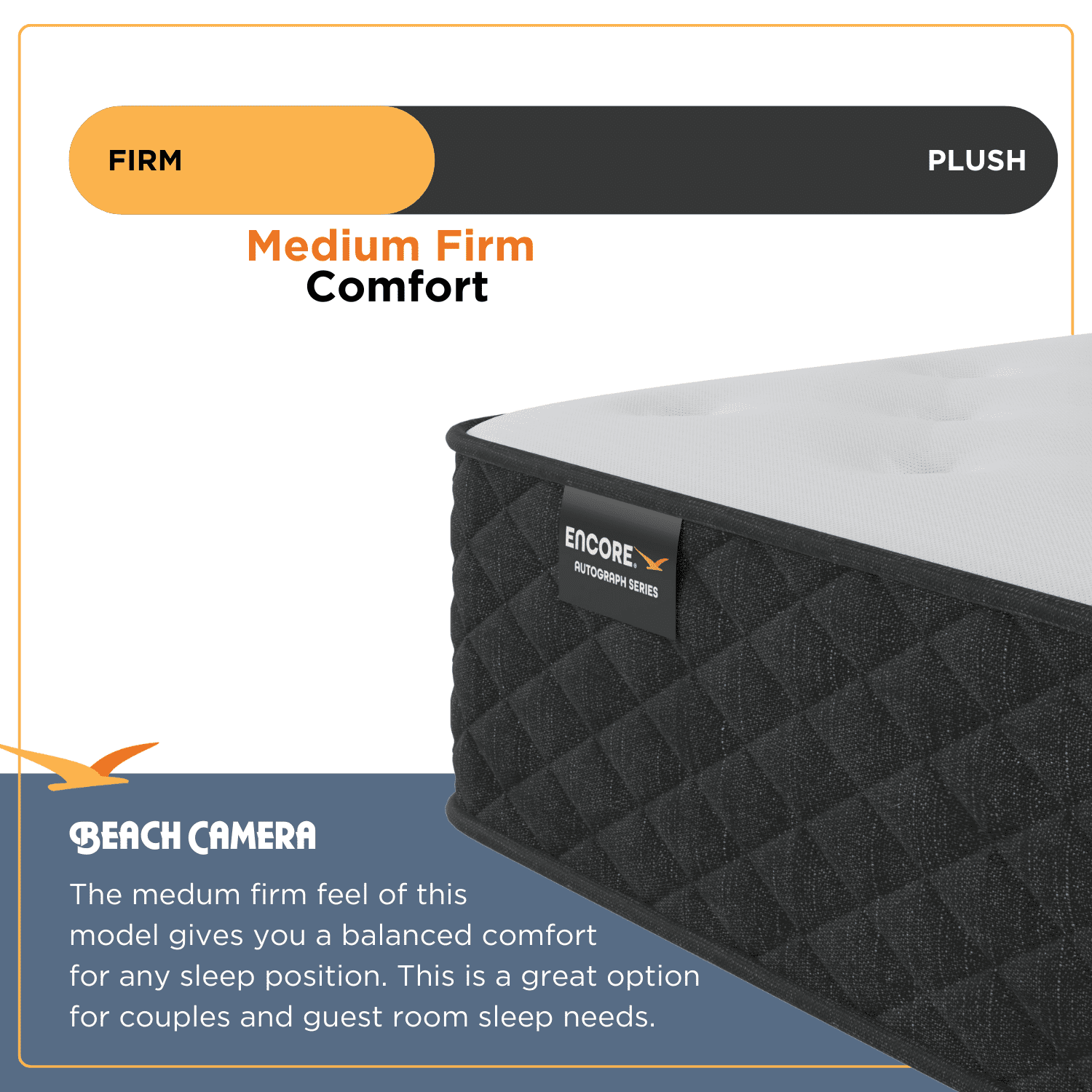 Encore 10.5" Twin BIAB Hybrid Mattress - Medium Firm, 10-Yr Warranty, Made in the USA