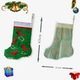 thumbnail image 3 of Latch Hook kits Christmas Green Sock Santa Claus DIY Printed Canvas Crochet Yarn Embroidery Easy for Beginner Xmas Gift Stocking Bag for Christmas Ornament Decoration 43x31cm, 3 of 9