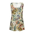 thumbnail image 4 of Gamivast Boho Tank Tops for Women Plus Size Floral Print Lightweight Round Neck Sleeveless Loose Fit Blouses Summer Vacation Tops, 4 of 6