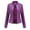 Purple, variant on Yigetop Leather Jacket Women Womens Leather Jacket Long Sleeve Leather Coats Motorcycle Outwear Jackets Suede Jacket Women Beige L
