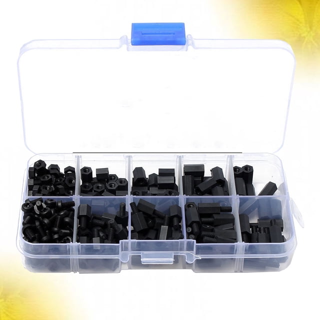 TABLZONE 300Ud Tornillos Nylon Con Tuercas Hexagonales Para Equipos De Comunicación Y Electrónicos