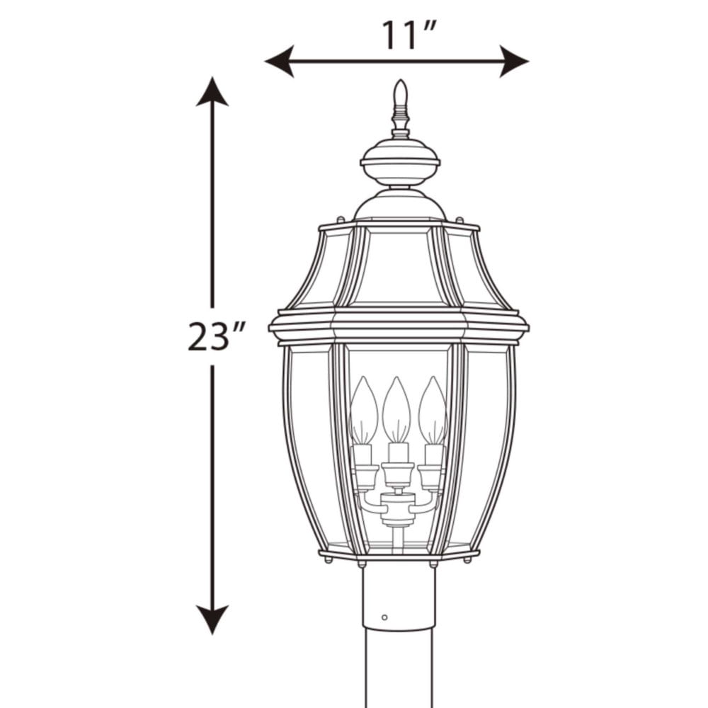 P6433-31-Progress Lighting-New Haven - Outdoor Light - 3 Light in New Traditional and Transitional and Traditional style - 11 Inches wide by 23 Inches
