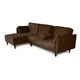 thumbnail image 5 of Sala Modular Makora Sofá Cama Reversible Velvet Chocolate Beehive Memory Foam Modelo Annara, 5 of 9