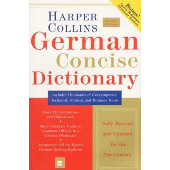 Pre-Owned Collins German Concise Dictionary, 2e (HarperCollins Concise Dictionaries) (Paperback) 0062736841 9780062736840