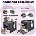 thumbnail image 3 of Upgraded Foldable Cat Litter Box with Lid with Adjustable Door Design, Extra Large Covered Litter Box with Cat Litter Scoop, Drawer Type Enclosed Kitty Litter Box Easy Cleaning and Scoop, Purple, 3 of 6