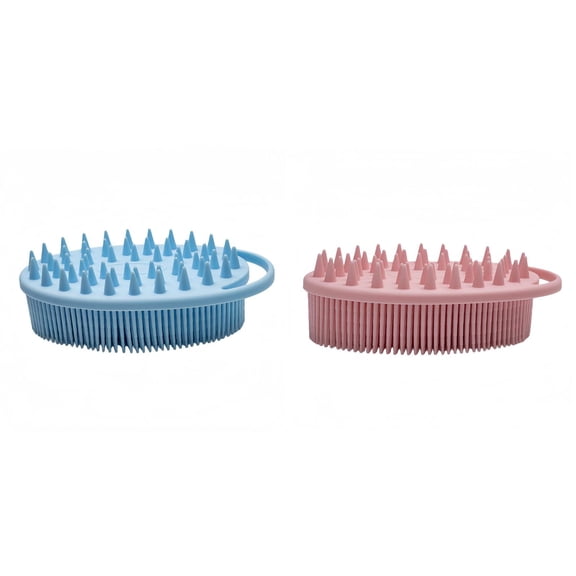 2Pcs 5.2x1.6 Inch Silicone Body Scrubber, Gentle Exfoliating Shower Bath Scrubber, Silicone Body Brush, Exfoliating Body Scrubber, Silicone Body Scrubber Loofah, Silicone Bath Brush