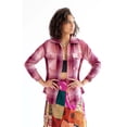 thumbnail image 2 of Apple Butter/Pink Oversized Plaid Shacket - Women's Casual Button-Down, 2 of 4