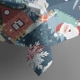 thumbnail image 5 of Dark Blue Christmas Santa Pattern Square Tablecloth,Waterproof Square Table Cover,Wipeable Spillproof Washable Table Cover for Home Kitchen Party Decor 42"X42"(107x107cm), 5 of 6