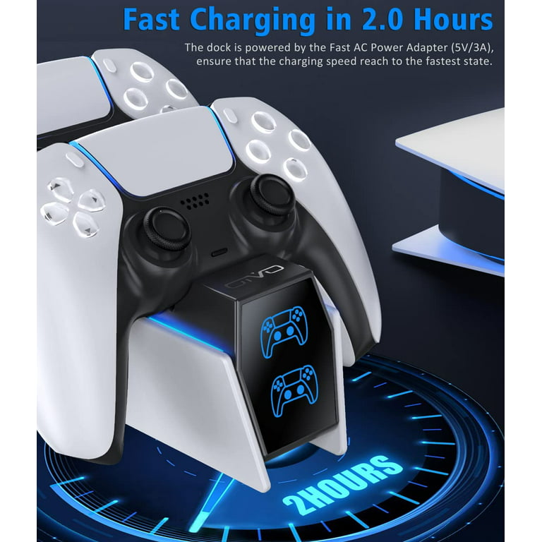  OIVO PS5 Charging Station, Playstation 5 PS5 Controller Charger  Station with 2 Pack Fast Charging Cords Replacement for Sony DualSense  Controller, PS5 Remote Control Charger, Charging Docking Station : Video  Games