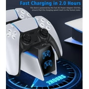 PS5 Controller Charger Station, OIVO Charging Dock for PS5 Dualsense & Edge Controller with Fast Charging AC Adapter