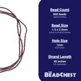 thumbnail image 4 of The Bead Chest Brown Java Glass Seed Beads (2.5mm, 48" Strand), 4 of 4