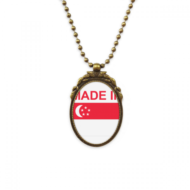 en singapur pais amor collar colgante vintage de bronce antiguo de joyeria de lujo de regalo Unbranded M
