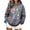 Z1 Grey, variant on Women Happy To See Your Face Graphic Hoodies Long Sleeve Kangaroo Pocket Sweatshirt Daily Wear Weekend Wear Pullover