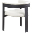 thumbnail image 3 of Pemberly Row Contemporary Cream Vegan Leather Dining Chair (Set of 2), 3 of 9