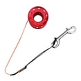 thumbnail image 6 of Multi Purpose Scuba Diving Dive Reel, Aluminum Alloy Finger Spool Attached with 15m High Visible Line, Dual Ended Bolt Snap Clip Red, 6 of 8