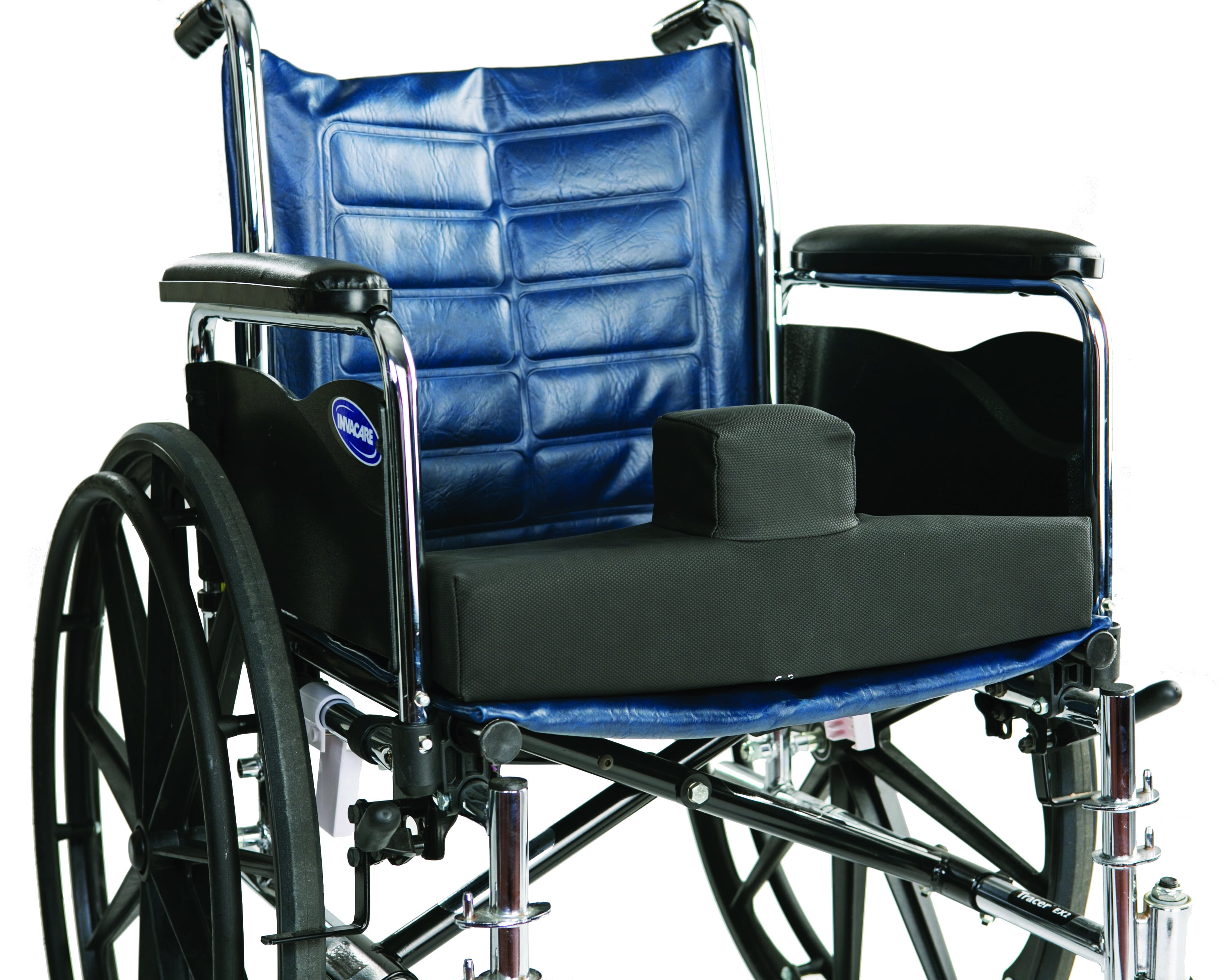 Secure Wheelchair Wedge Pommel Seat Cushion w/Safety Strap Convex