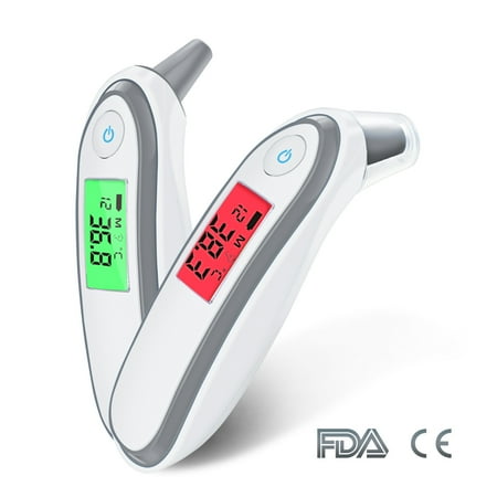 Infrared Ear Thermometer Ear Thermometer Digital Medical Infrared Thermometer for Baby Children Adults Fahrenheit and Celsius Convertible ()