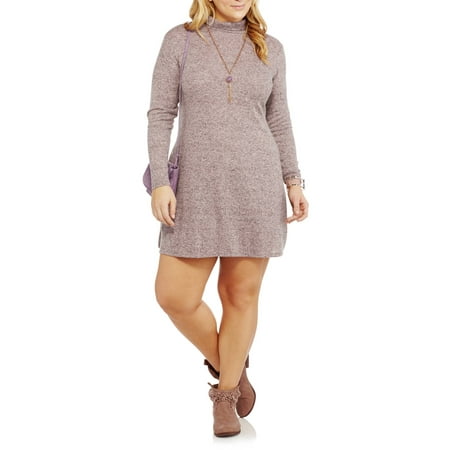 Women's Plus Fit and Flare Keyhole Back Dress