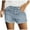 Light Blue, variant on Hienoo Women's Denim Shorts Casual Versatile Jeans Shorts with Pockets, Sizes S-XL