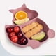 thumbnail image 3 of Kids Tableware Set Baby Suction Cup Plate Silicone Baby Plate Placemat Silicone Placemat Baby Tableware Set Plate, for Training Eating (Squirrel-Pink), 3 of 5
