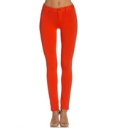 Stretch Skinny Knit Jegging Pants (Orange)