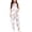White, variant on Children's Casual Pant - Girls Printed V Suspender Romper Loose Fit Casual Jumpsuit with Pocket Spring Summer Wear Comfortable Outfit,Sky Blue