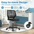 thumbnail image 5 of Costway Height-adjustable Ergonomic Kids Desk Chair with Universal Casters Working Chair Black, 5 of 10