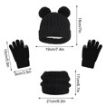 thumbnail image 3 of Savings Kids Winter Beanie Hat Warm Knit Thick Ski Cap with PomPom And Scarf Gloves Set for Girls Boys Savings up to 30% off, 3 of 5