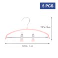 thumbnail image 3 of OULII 5Pcs Plastic Pant Hangers with Clips Space Saving Semi-circle Design for Children Clothes, 3 of 8